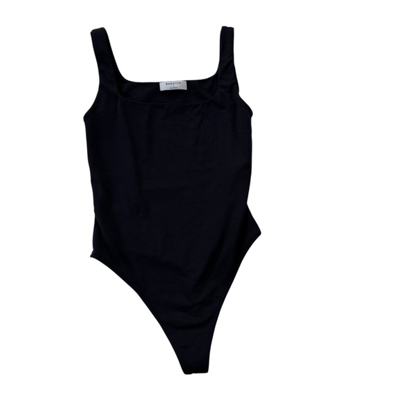 Aritzia Babaton Original Contour Squareneck Thong Bodysuit Black Size S - Picture 5 of 11